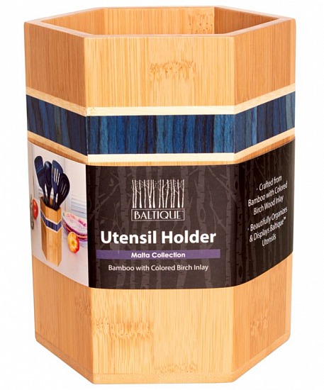 Utensil - Holder, Octagon, Bamboo, Totally Bamboo