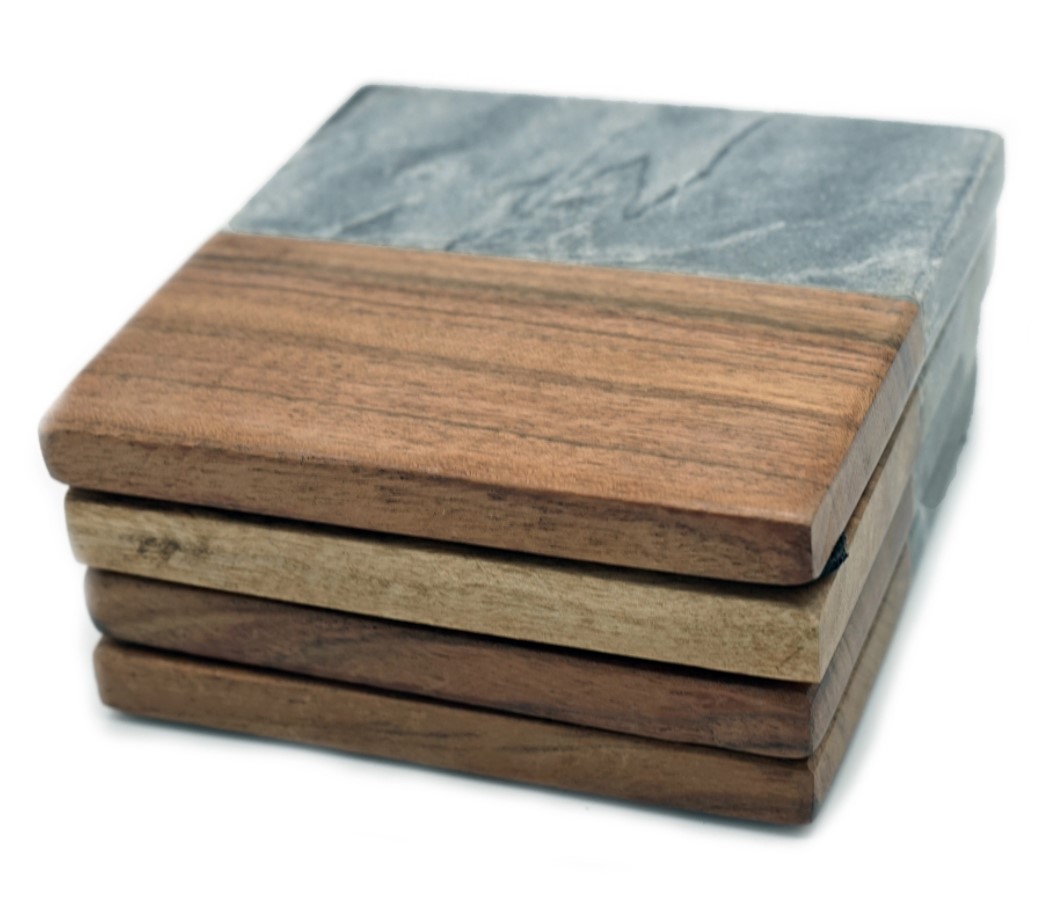 Coaster - Marble & Wood, Set of 4 with case, Ocean Grey, Jodhpuri | j2.jpg