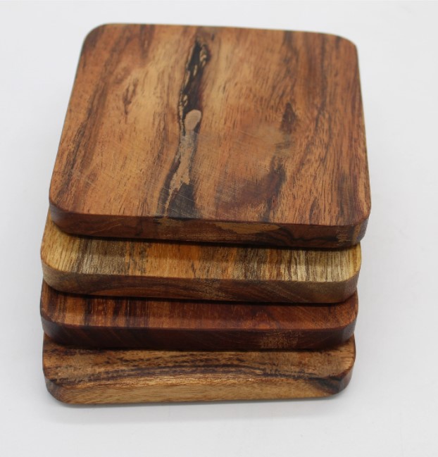 Coaster - Wood Square, Set of 4 with case, Acacia, Jodhpuri | j10.jpg