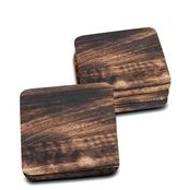 Coaster - Wood Square, Set of 4 with case, Burnt Finish, Jodhpuri | j14.jpg